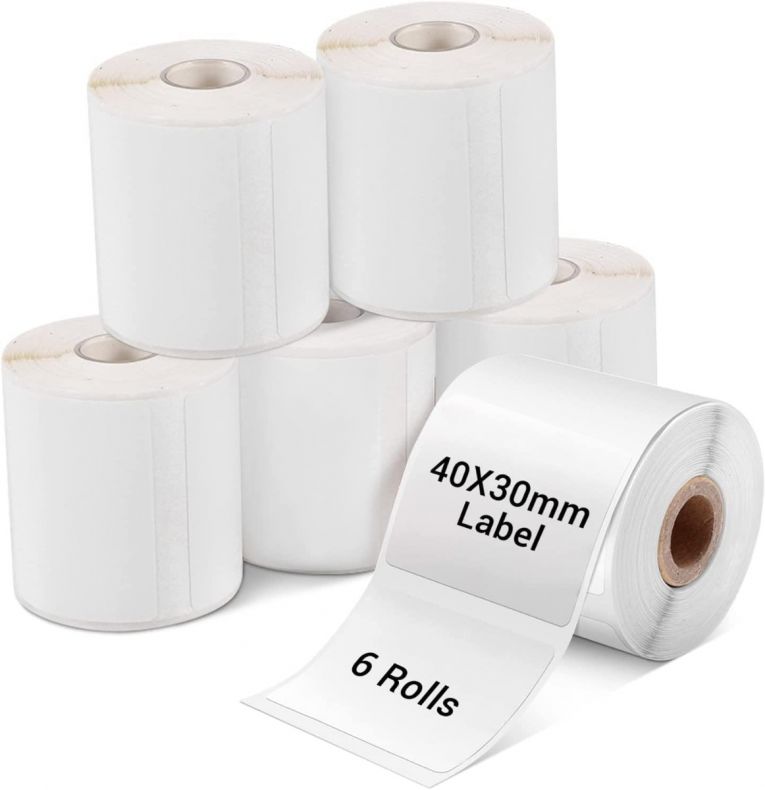 30 X 30mm Round White For M110/M120/M200/M220/M221 - 1 Roll