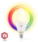 NEDIS ZigBee Tuya Smart LED bulb E14 4,9W RGB works with Google Home or  Alexa assistant (ZBLC10E14) 