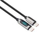 SOLIGHT Cable USB-C/USB-C 1m Black (SSC1801)