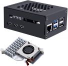 GeeekPi Raspberry Pi 5 Case with Official Active Cooler, Support PCIe M.2 NVMe SSD Shield Top X1001 / X1000 / N04 / N05