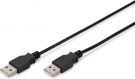 DIGITUS 1m Length USB 2.0 A Male,  A Male Connection Cable (Black)