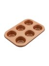 LAMART Mold for baking muffins Copper 26.5x18x2.5cm (LT3091)